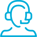 Products Icons Contact Center Blue