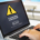 Laptop screen displaying a connection interrupted warning message